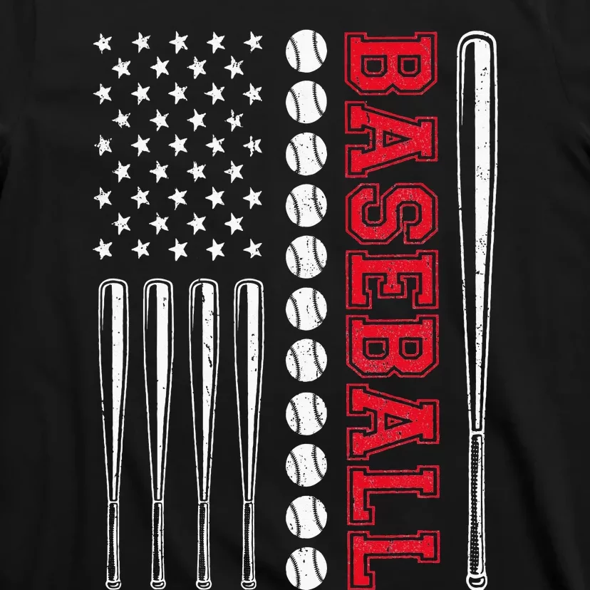 American Flag Baseball Team Gift for mother's day T-Shirt