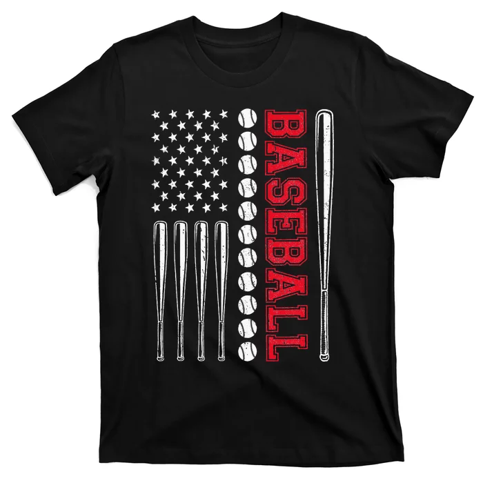 American Flag Baseball Team Gift for mother's day T-Shirt