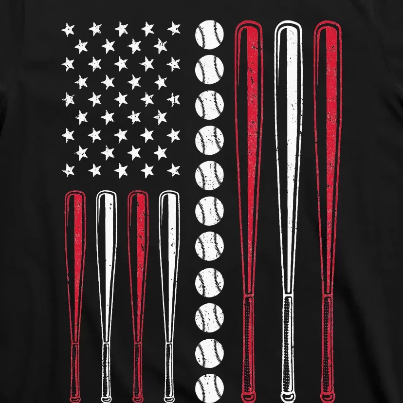 American Flag Baseball Team Gift for mother's day T-Shirt