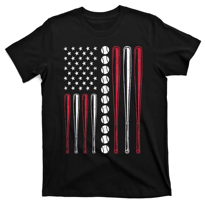 American Flag Baseball Team Gift for mother's day T-Shirt