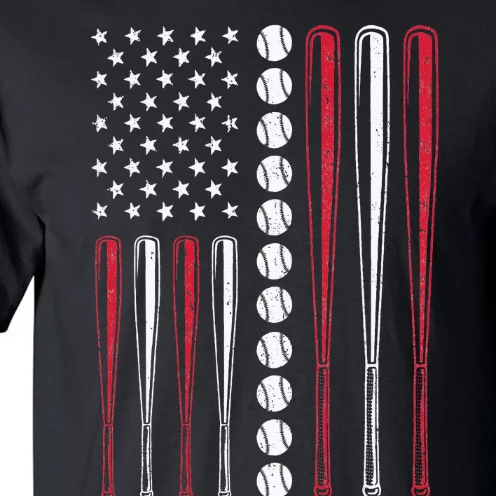 American Flag Baseball Team Gift for mother's day Tall T-Shirt