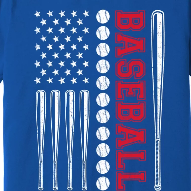 American Flag Baseball Team Gift Premium T-Shirt