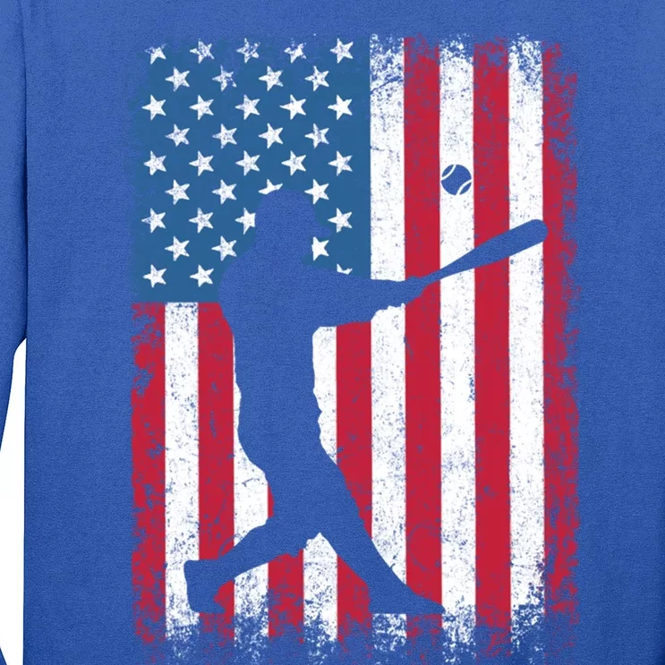 American Flag Baseball Team Gift Gift Long Sleeve Shirt