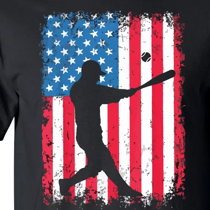 American Flag Baseball Team Gift Tall T-Shirt