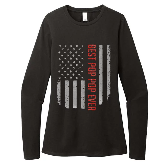 American Flag Best Pop Pop Ever Father's day Womens CVC Long Sleeve Shirt