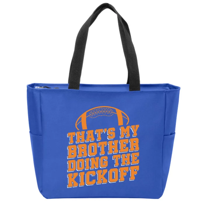 American Football Bro Player Footballer Football Sister Meaningful Gift Zip Tote Bag