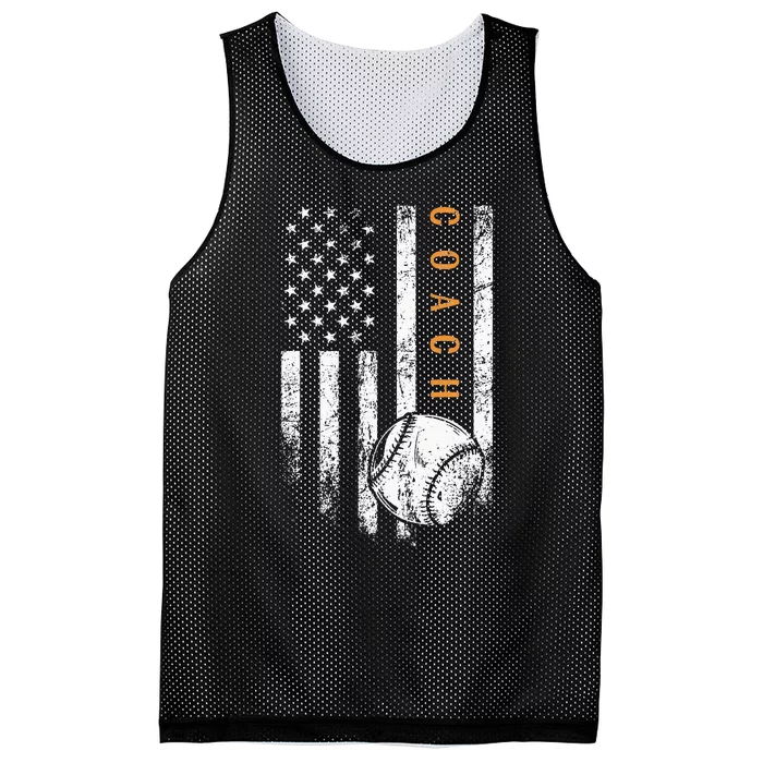 American Flag Baseball Trainer Coaching Baseball Coach Mesh Reversible Basketball Jersey Tank