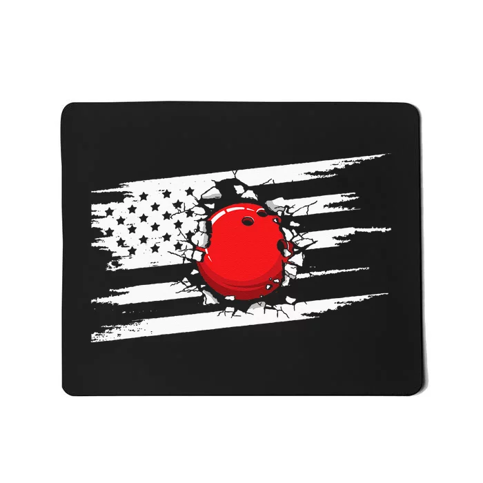 American Flag Bowling  Bowling Mousepad