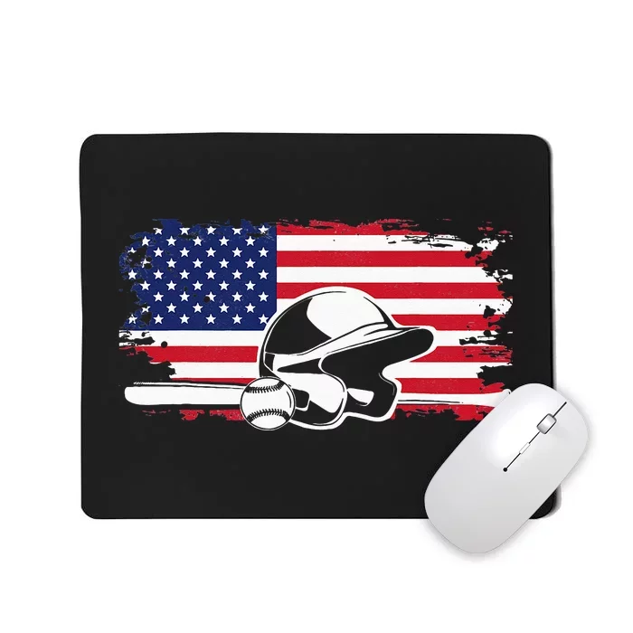 American Flag Baseball Clothing Baseball Mousepad