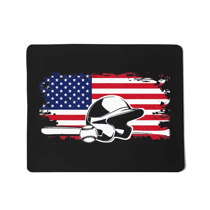 American Flag Baseball Clothing Baseball Mousepad