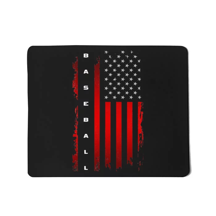 American Flag Baseball Apparel Baseball Mousepad