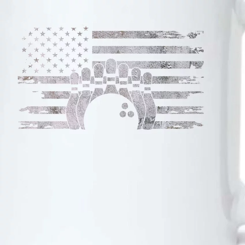 American Flag Bowling A Cool Bowling Gift Black Color Changing Mug