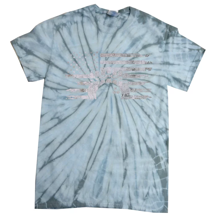 American Flag Bowling A Cool Bowling Gift Tie-Dye T-Shirt