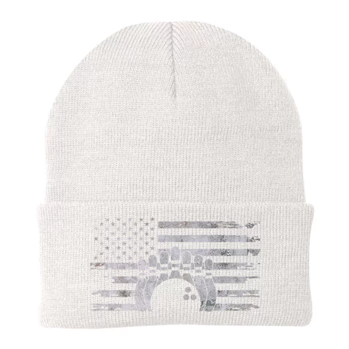 American Flag Bowling A Cool Bowling Gift Knit Cap Winter Beanie