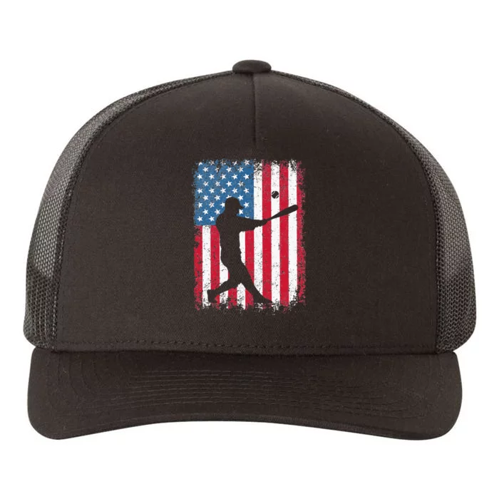 American Flag Baseball Team Gift For Men Women Yupoong Adult 5-Panel Trucker Hat