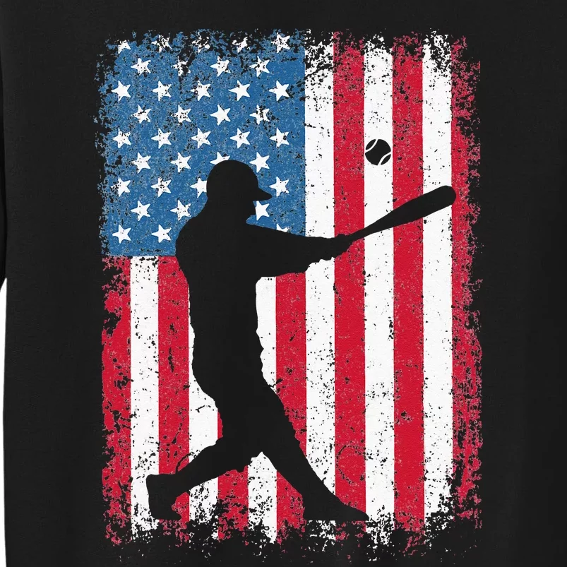 American Flag Baseball Team Gift For Men Women Sweatshirt