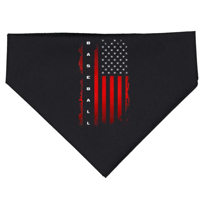 American Flag Baseball Apparel Baseball USA-Made Doggie Bandana