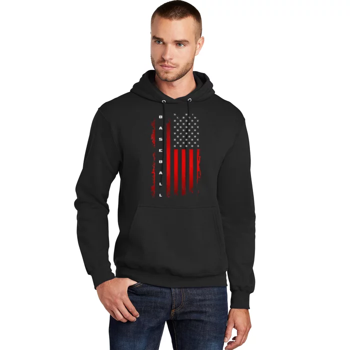 American Flag Baseball Apparel Baseball Hoodie