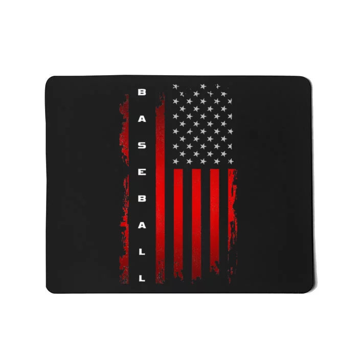 American Flag Baseball Apparel Baseball Mousepad