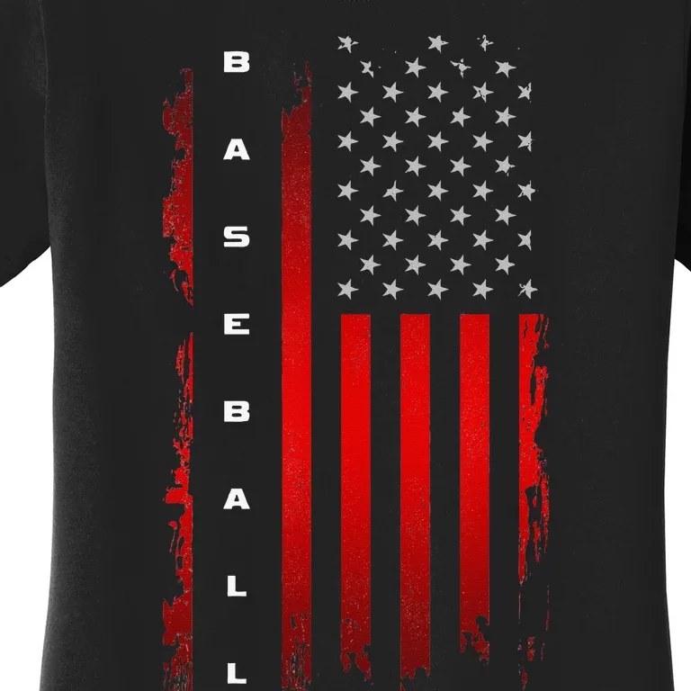 American Flag Baseball Apparel Baseball Women's T-Shirt