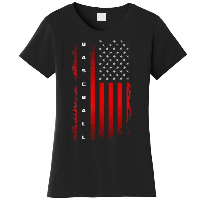 American Flag Baseball Apparel Baseball Women's T-Shirt