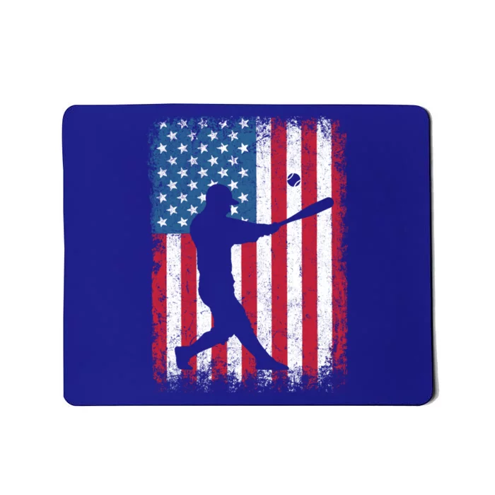 American Flag Baseball Team Gift Gift Mousepad