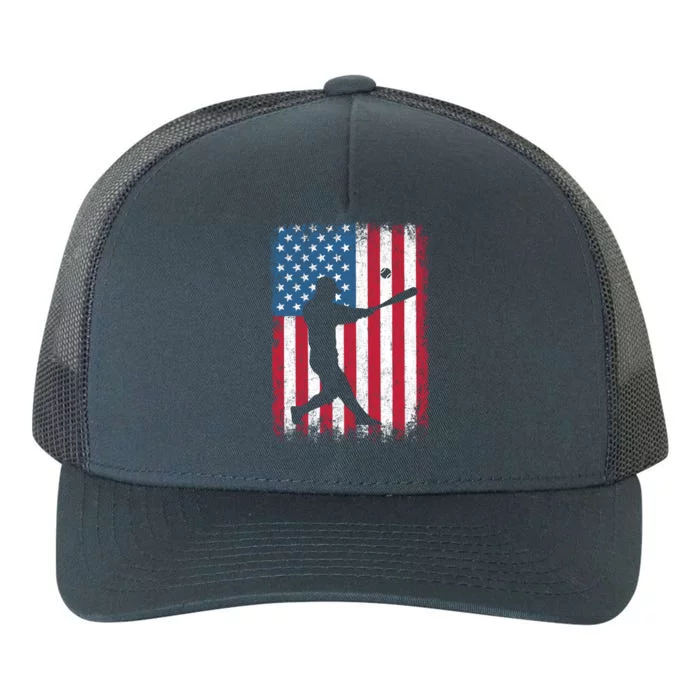 American Flag Baseball Team Gift Gift Yupoong Adult 5-Panel Trucker Hat