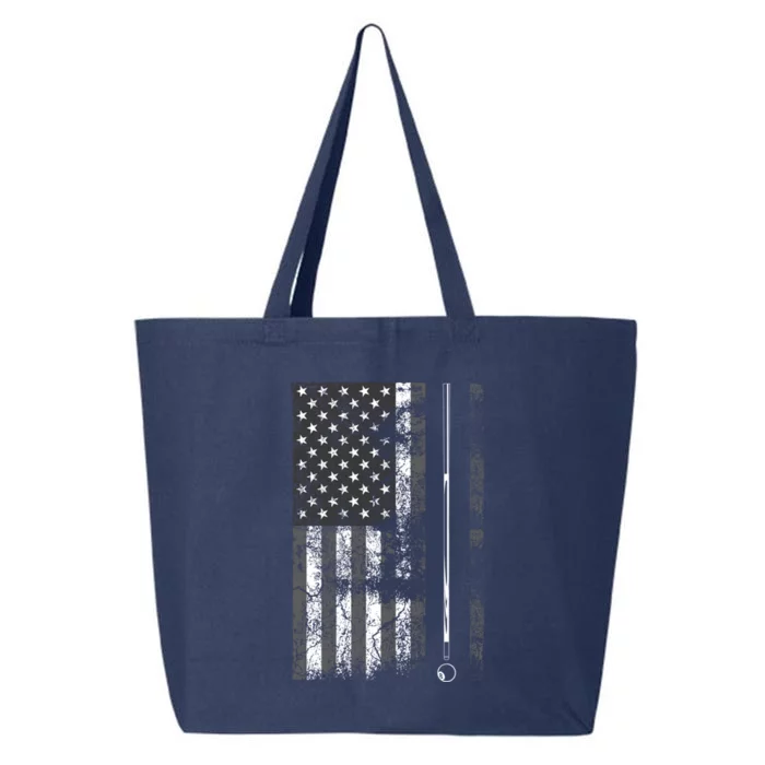 American Flag Billiard Stick Cute Table Game Funny Usa Gift 25L Jumbo Tote