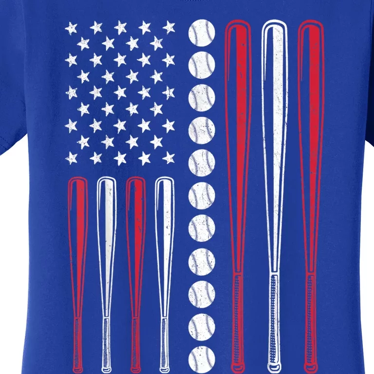 American Flag Baseball Team Gift Cute Gift Women's T-Shirt