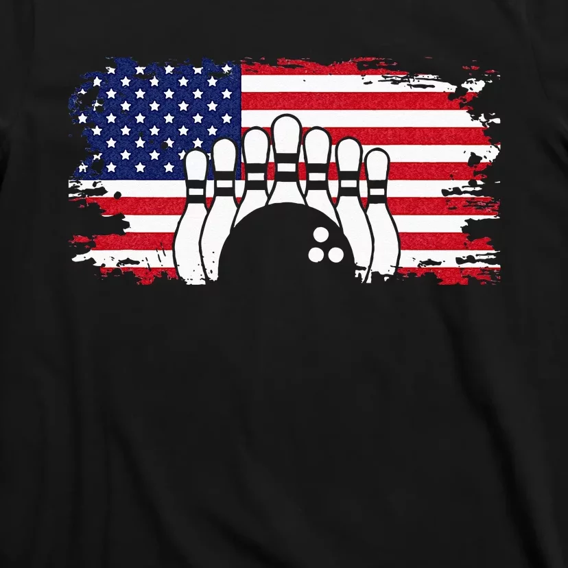 American Flag Bowling Apparel Bowling T-Shirt