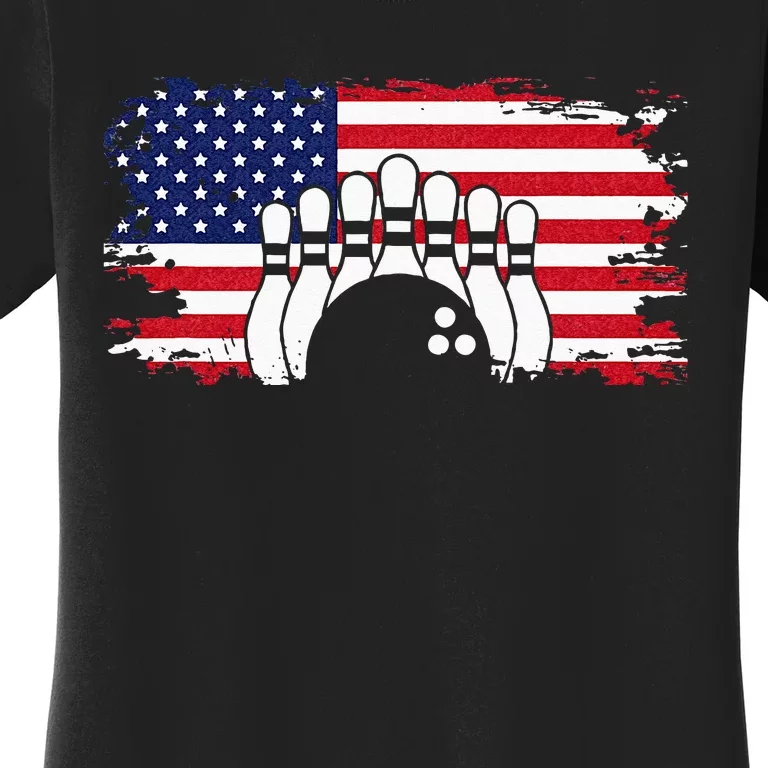 American Flag Bowling Apparel Bowling Women's T-Shirt