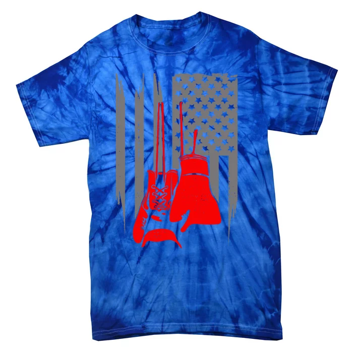 American Flag Boxing Boxer Boxing Meaningful Gift Tie-Dye T-Shirt