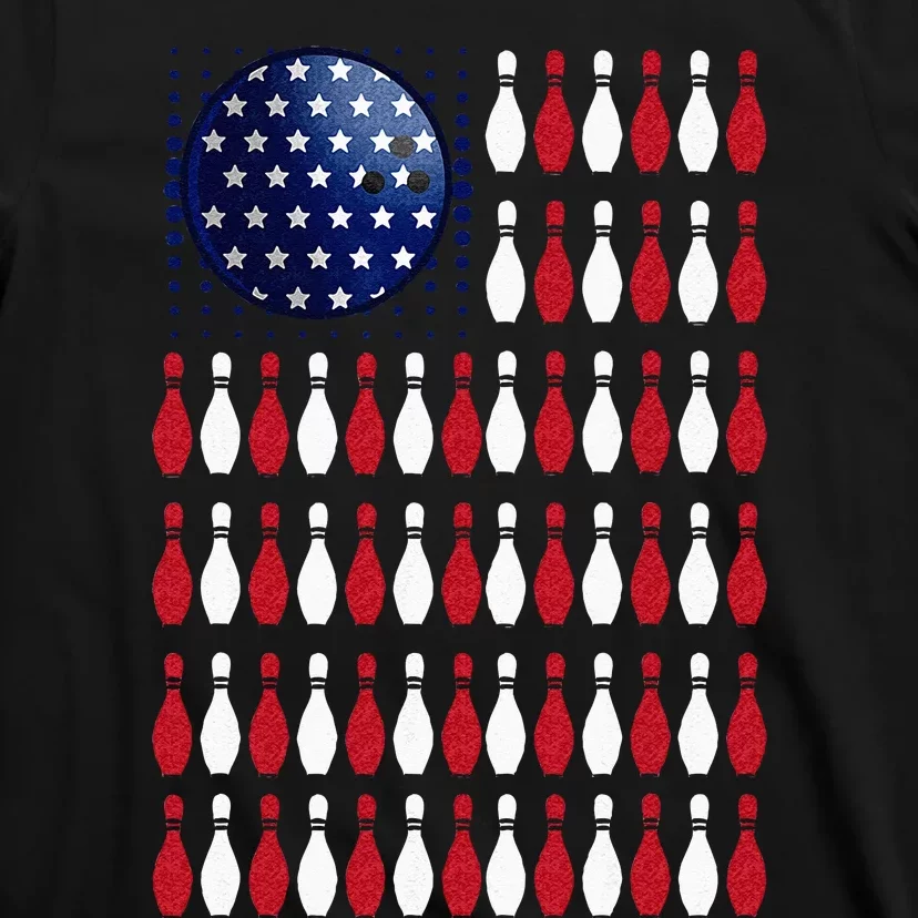 American Flag Bowling Bowler Gifts For Bowling Team T-Shirt