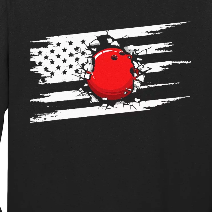 American Flag Bowling Apparel Bowling Long Sleeve Shirt