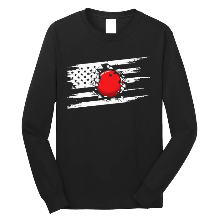 American Flag Bowling Apparel Bowling Long Sleeve Shirt