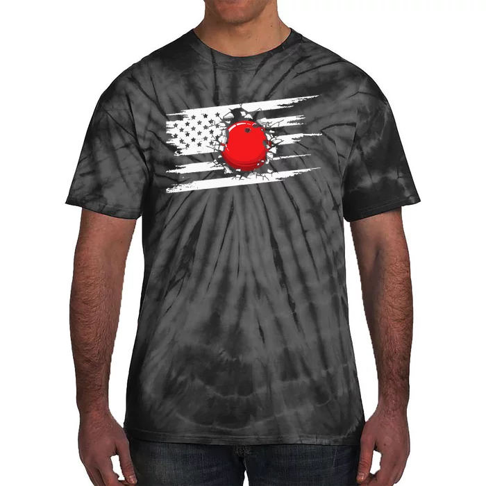 American Flag Bowling Apparel Bowling Tie-Dye T-Shirt