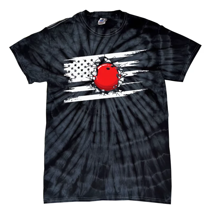 American Flag Bowling Apparel Bowling Tie-Dye T-Shirt