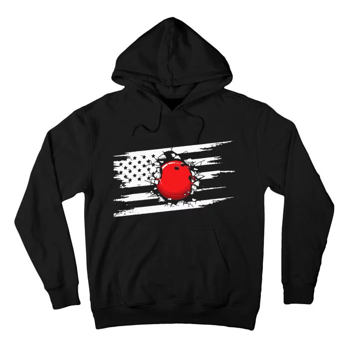 American Flag Bowling Apparel Bowling Tall Hoodie