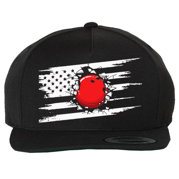 American Flag Bowling Apparel Bowling Wool Snapback Cap