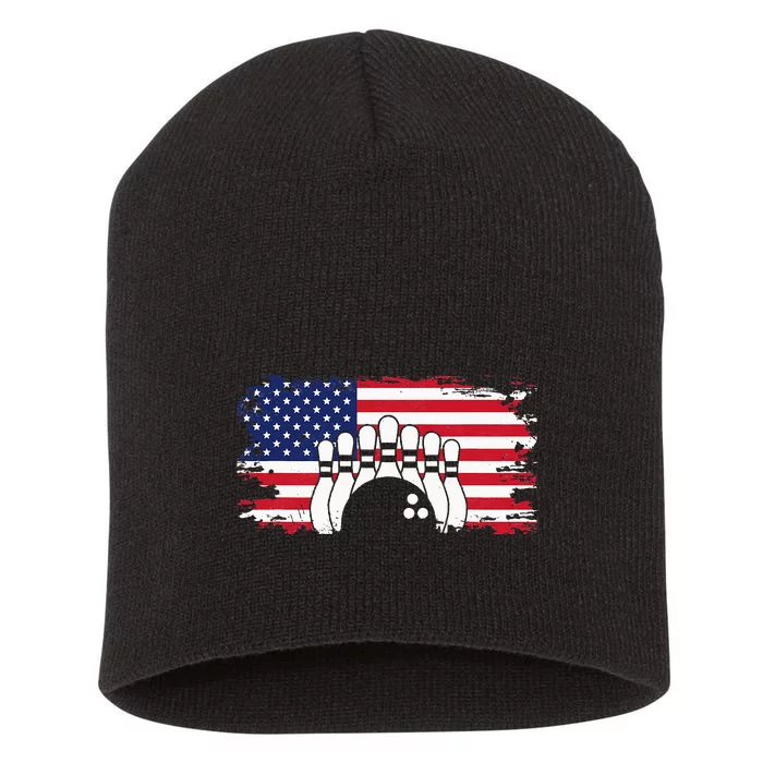 American Flag Bowling Apparel Bowling Short Acrylic Beanie