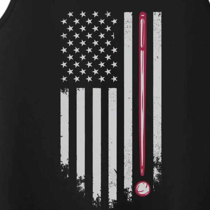 American Flag Billiard Pool Player Great Gift Performance Tank