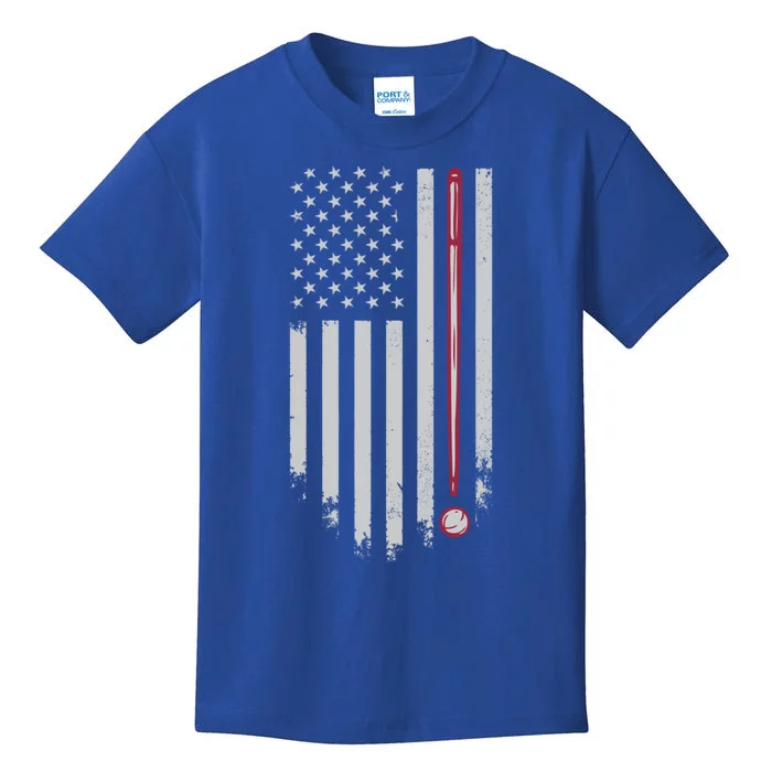 American Flag Billiard Pool Player Great Gift Kids T-Shirt