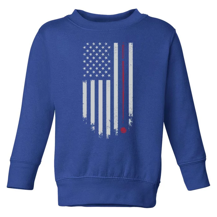 American Flag Billiard Pool Player Vintage Gift Toddler Sweatshirt