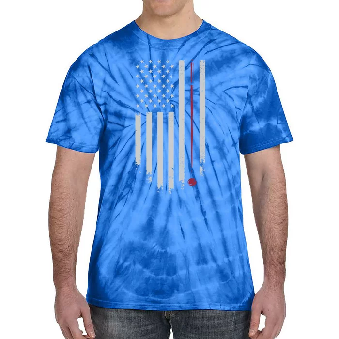 American Flag Billiard Pool Player Vintage Gift Tie-Dye T-Shirt