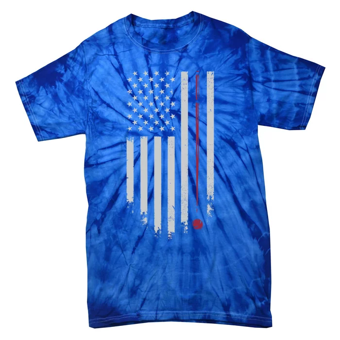 American Flag Billiard Pool Player Vintage Gift Tie-Dye T-Shirt