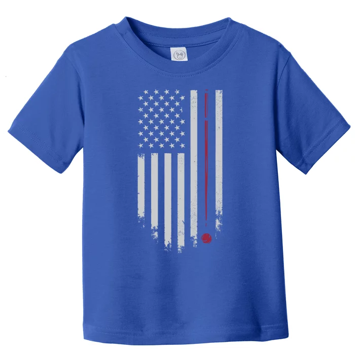 American Flag Billiard Pool Player Vintage Gift Toddler T-Shirt