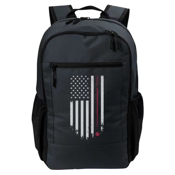 American Flag Billiard Pool Player Vintage Gift Daily Commute Backpack