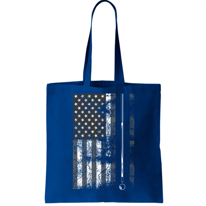 American Flag Billiard Stick Cute Table Game Funny Usa Gift Cool Gift Tote Bag