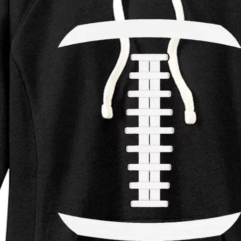 American Football Ball Costume Lace Up Thanksgiving Football Women's Fleece Hoodie