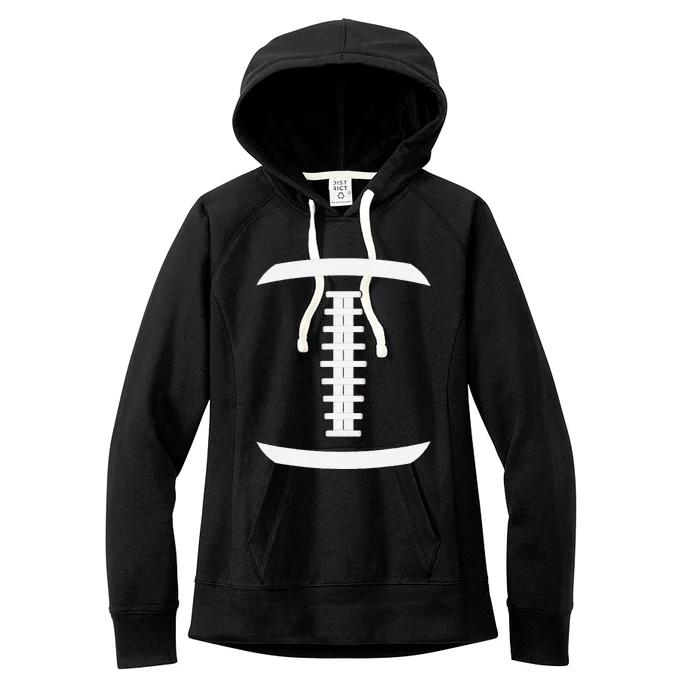 American Football Ball Costume Lace Up Thanksgiving Football Women's Fleece Hoodie